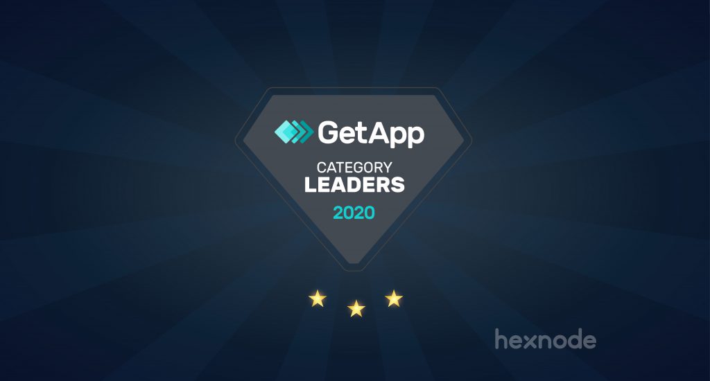 Hexnode receives a Category Leader badge for MDM category from GetApp