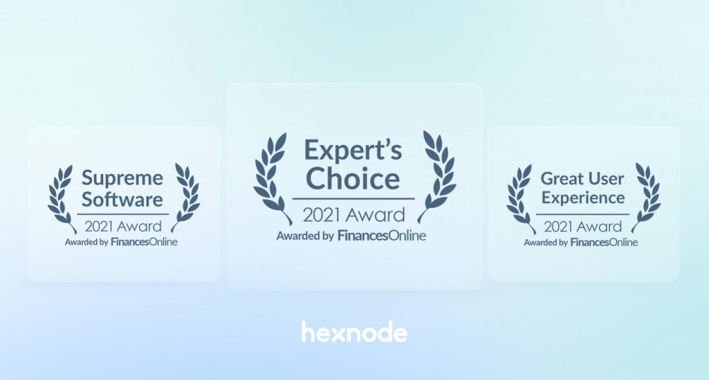 Hexnode UEM grabs the Expert’s Choice Award in the MDM category by FinancesOnline